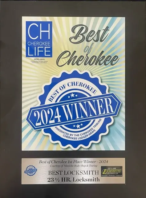 Cherokee Best of Cherokee 2024 Winner for Best Locksmith, 21 11 Locksmith